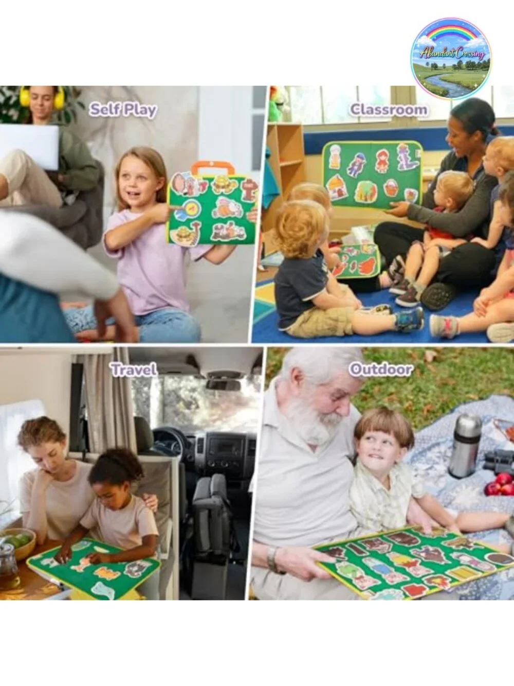12 Pack Felt Board Stories Set for Classroom Preschool Learning Toy with